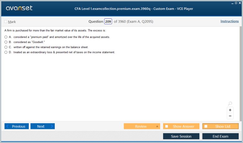 CFA Level 1 Premium VCE Screenshot #3
